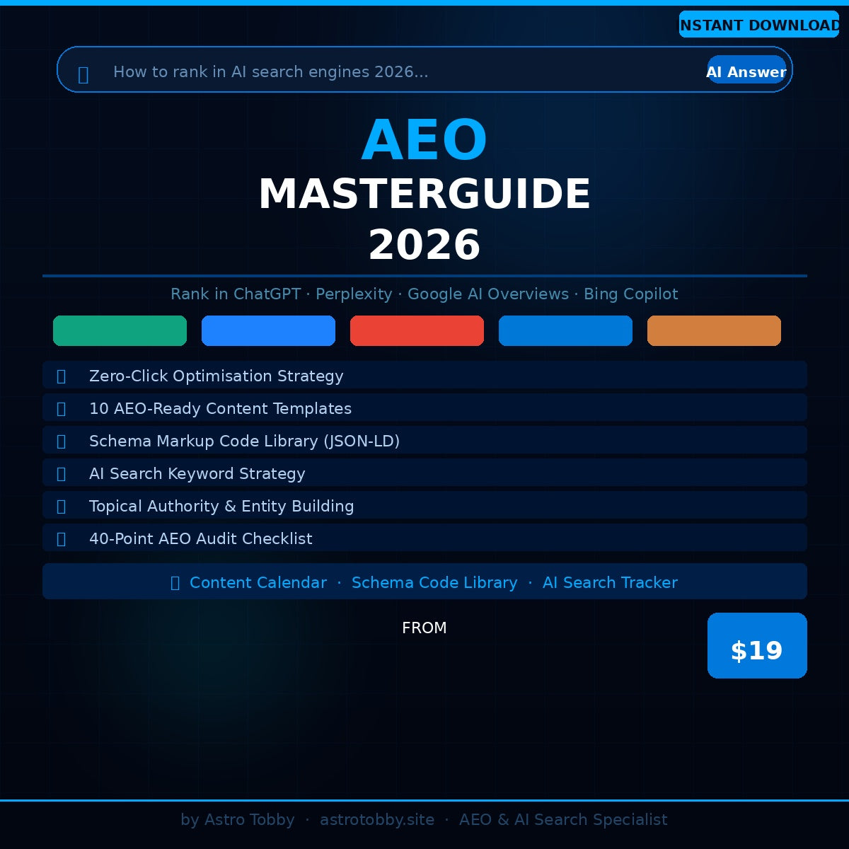 AEO Masterguide 2026 — Rank in AI Search (ChatGPT, Perplexity, Google AI Overviews)