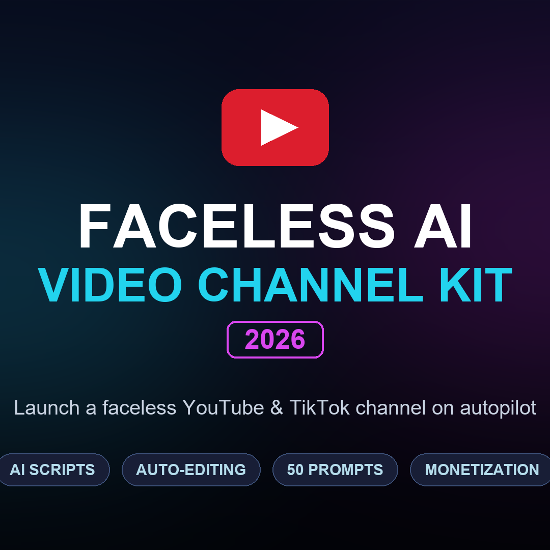 Faceless AI Video Channel Kit 2026 cover